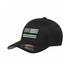 FlexFit Thin Green Line Hat, Black