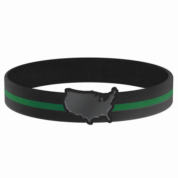Thin green line bracelet outlet