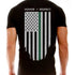 Men's T-Shirt - Thin Green Line Flag Honor & Respect