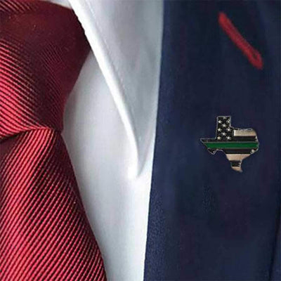 3/4" State Pins - Thin Green Line USA