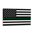 Thin Green Line American Flag Sticker - 2.5 x 4.5 Inches