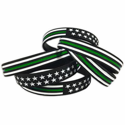 Thin Green Line American Flag Bracelet