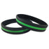 Thin Green Line Silicone Bracelet