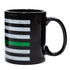 Distressed Thin Green Line American Flag Coffee Mug