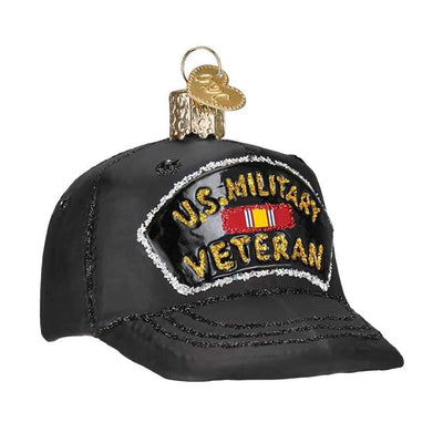 Thin Green Line Ornament, Veteran's Cap