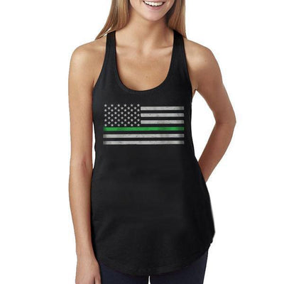 Women's Tank - Classic Thin Green Line American Flag