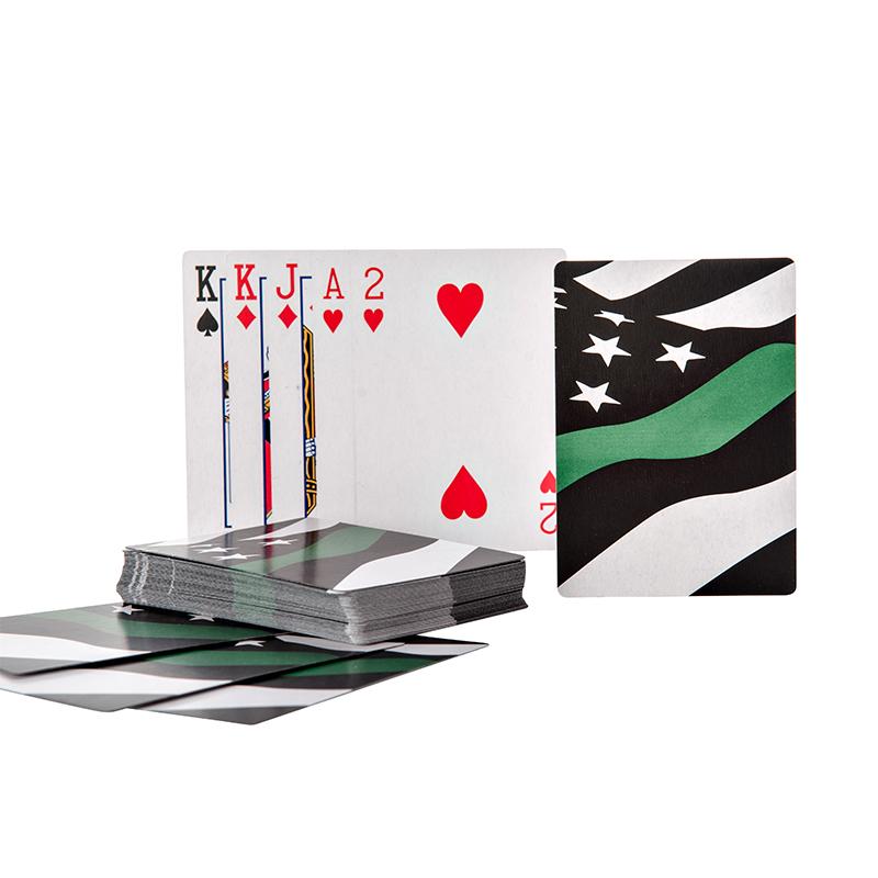 Thin Green Line® Military American Flag - Playing Cards